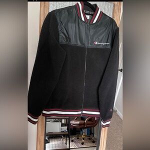 Champion Black and Gray Men's Bomber Jacket